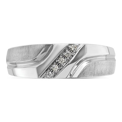 Men's 14K White Gold 5-Stone Diamond Ring Mounting – view 6