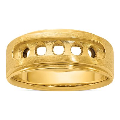 Men's 14K Yellow Gold Diamond Ring Mounting