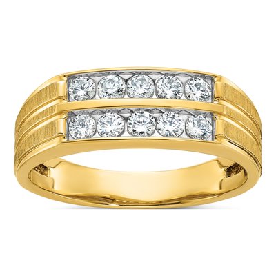 Men's 14K Yellow Gold Diamond Ring Mounting