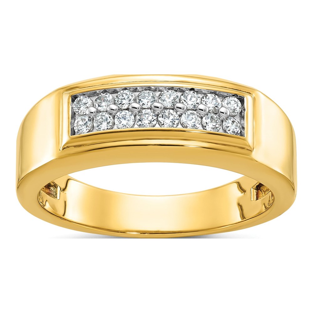 Men's 10K Yellow Gold 2-Row Ring Mounting