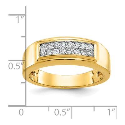Men's 14K Yellow Gold Diamond Ring Mounting – view 3