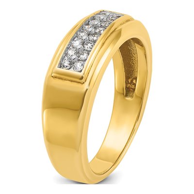 Men's 14K Yellow Gold Diamond Ring Mounting – view 8