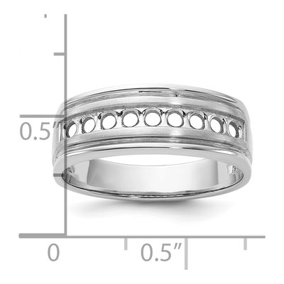 Men's 14K White Gold Diamond Ring Mounting – view 3