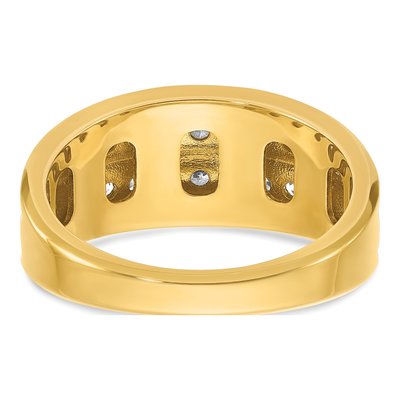 Men's 10K Yellow Gold Two-Row Ring Mounting – view 7