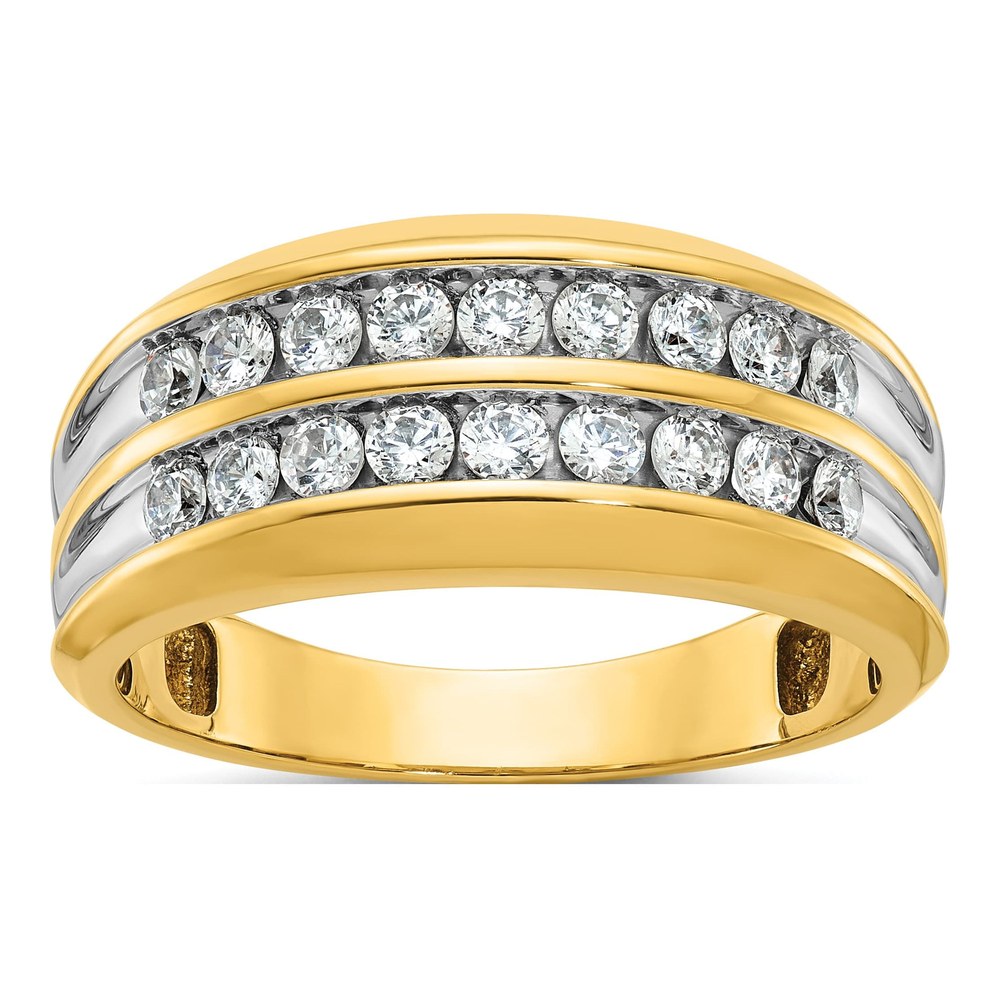Men's 10K Yellow Gold Two-Row Ring Mounting