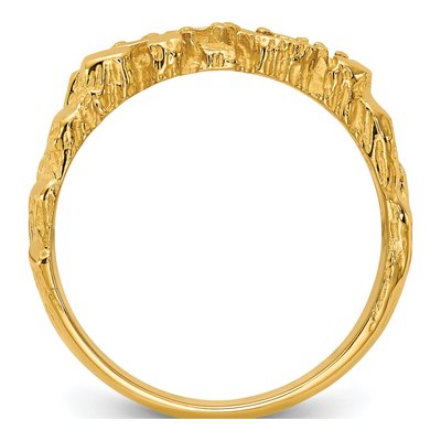 Men's 14K Yellow Gold Diamond Nugget Ring Mounting – view 3