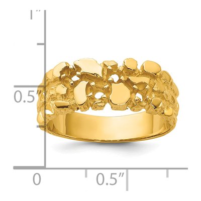 Men's 14K Yellow Gold Diamond Nugget Ring Mounting – view 5