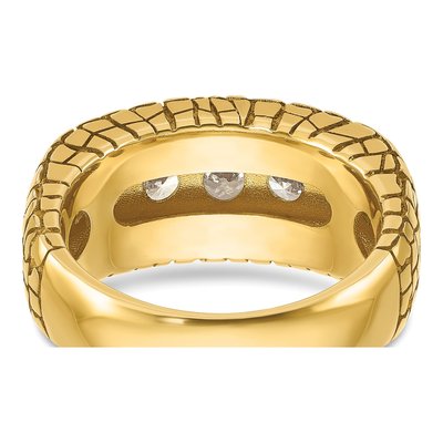 Men's 14K Yellow Gold Diamond Nugget Ring Mounting – view 7