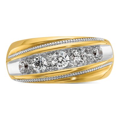Men's 14K White Gold 1 ct tw Diamond Milgrain Ring – view 5