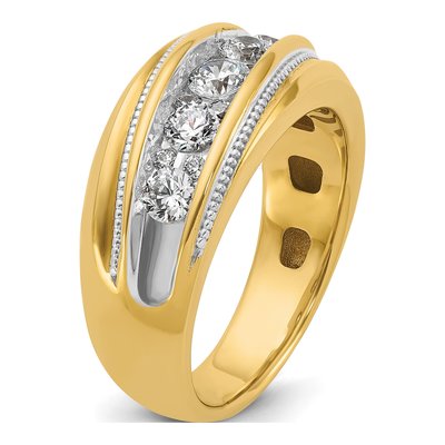 Men's 14K White Gold 1 ct tw Diamond Milgrain Ring – view 7