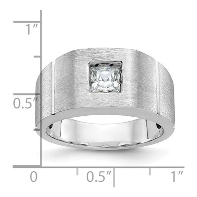 Men's 14K White Gold Solitaire Ring Mounting – view 2
