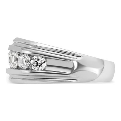 Men's 14K White Gold Diamond 5-Stone Ring Mounting – view 5