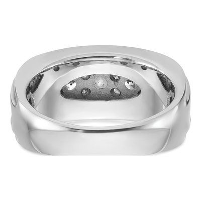 Men's 14K White Gold 1 3/4 ct tw Diamond Grooved Ring – view 7