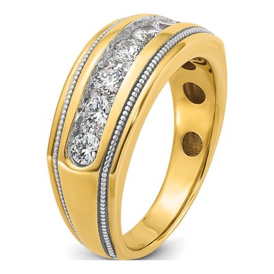 Men's 14K Yellow Gold Diamond Ring Mounting – view 8