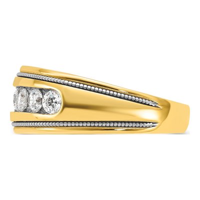 Men's 14K Yellow Gold 1 ct tw Diamond Ring – view 3