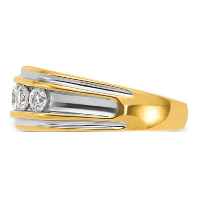 Men's 14K Yellow Gold 1 ct tw Lab-Grown Diamond Ring – view 3