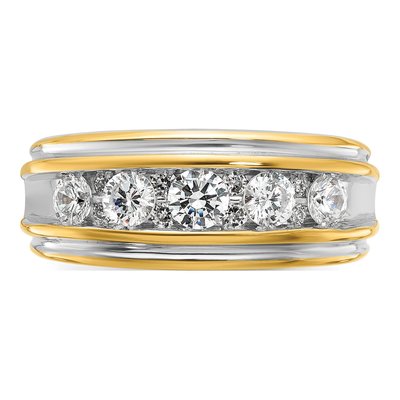 Men's 14K Yellow Gold 1 ct tw Lab-Grown Diamond Ring – view 4