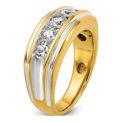 Men's 14K Yellow Gold 1 ct tw Lab-Grown Diamond Ring – view 6