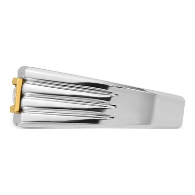 Men's 14K Two-Tone Gold 5-Stone Diamond Ring Mounting – view 5