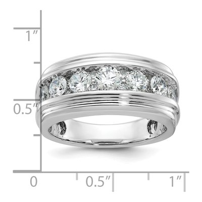 Men's 10K White Gold Diamond Ring Mounting – view 3