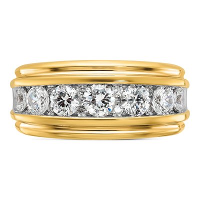Men's 10K Yellow Gold Channel Ring Mounting – view 6