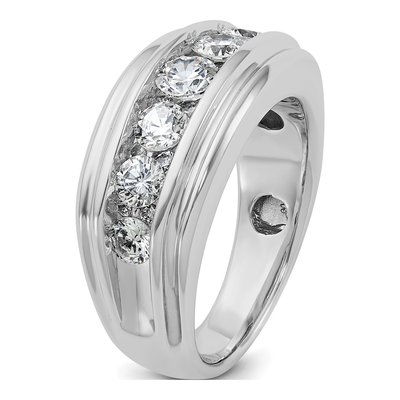 Men's 14K White Gold Diamond Ring Mounting – view 8