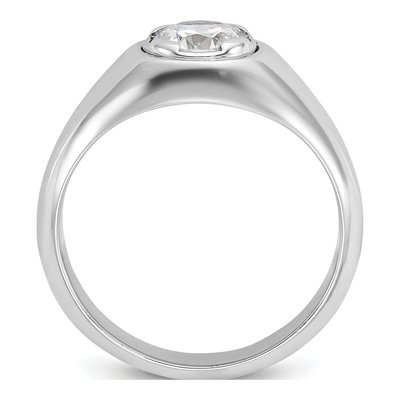 Men's 14K White Gold 1 ct tw Lab-Grown Diamond Round Ring – view 3