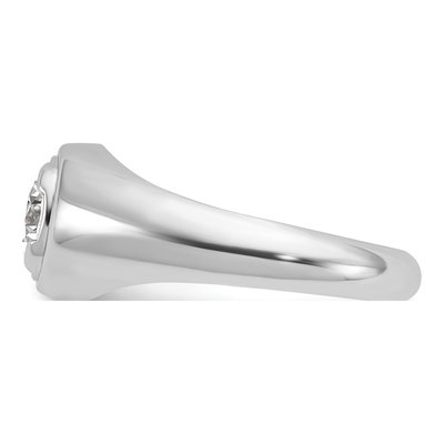 Men's 14K White Gold 1 ct tw Lab-Grown Diamond Round Ring – view 4