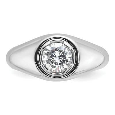 Men's 14K White Gold 1 ct tw Lab-Grown Diamond Round Ring – view 5