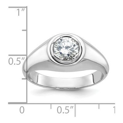 Men's 14K White Gold 1 ct tw Lab-Grown Diamond Round Ring – view 8