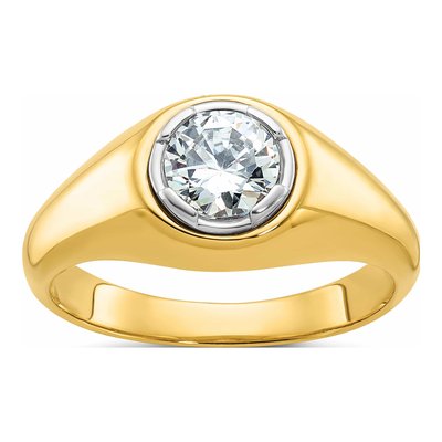 Men's 14K Yellow Gold Diamond Setting Ring Mounting