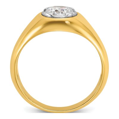 Men's 14K Yellow Gold 1 ct tw Lab-Grown Diamond Round Ring – view 2