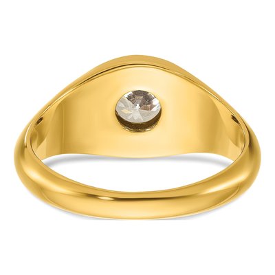Men's 14K Yellow Gold 1 ct tw Lab-Grown Diamond Round Ring – view 5