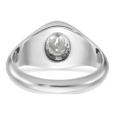 Men's 14K White Gold 1 ct tw Lab-Grown Diamond Oval Ring – view 5