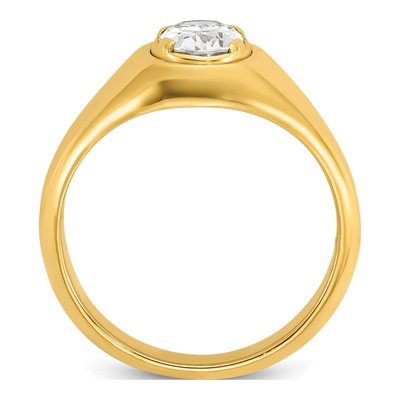 Men's 14K Yellow Gold 1 ct tw Lab-Grown Diamond Oval Ring – view 3