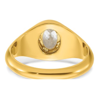 Men's 14K Yellow Gold 1 ct tw Lab-Grown Diamond Oval Ring – view 6