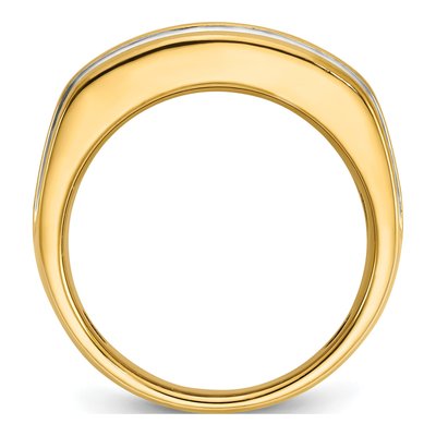 Men's 14K Yellow Gold 2-Row Ring Mounting – view 4