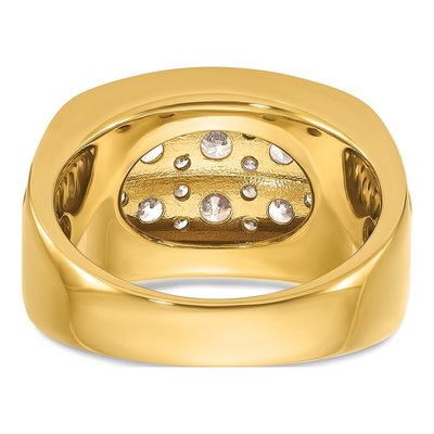 Men's 14K Yellow Gold 2-Row Ring Mounting – view 7