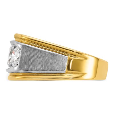 Men's 14K Two-Tone Gold 3-Stone Ring Mounting – view 5