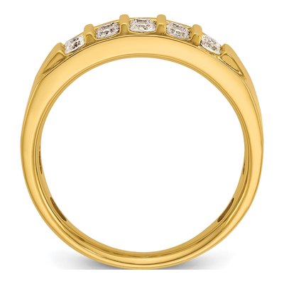 Men's 14K Yellow Gold Diamond 4-Row Ring Mounting – view 2
