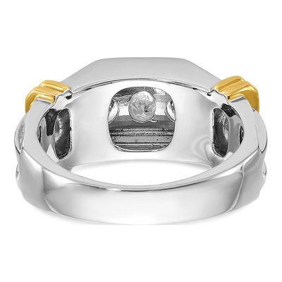 Men's 14K Two-Tone Gold Diamond Ring Mounting – view 8
