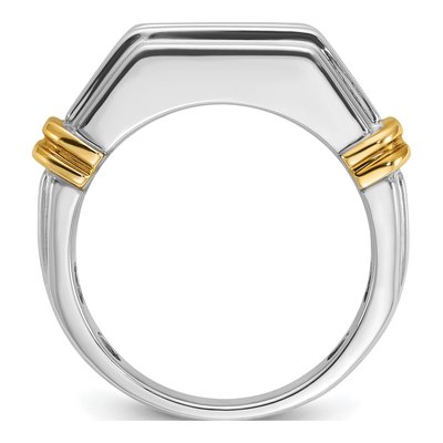 Men's 14K Two-Tone Gold 5-Stone Ring Mounting – view 2