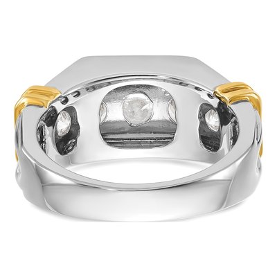 Men's 14K Two-Tone Gold 2 ct tw Diamond 5-Stone Ring – view 8