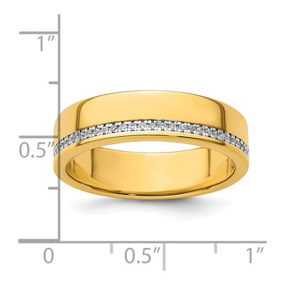 Men's 14K Yellow Gold Diamond Row Ring Mounting – view 4