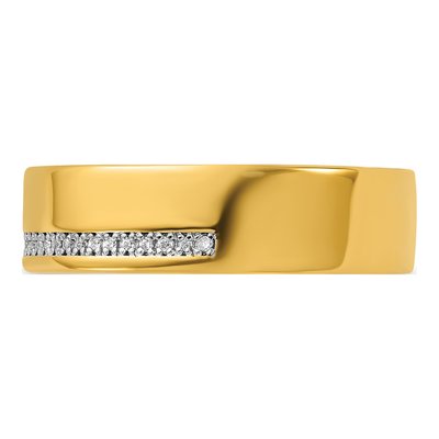 Men's 14K Yellow Gold Diamond Row Ring Mounting – view 6