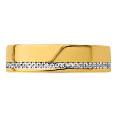 Men's 14K Yellow Gold Diamond Row Ring Mounting – view 7