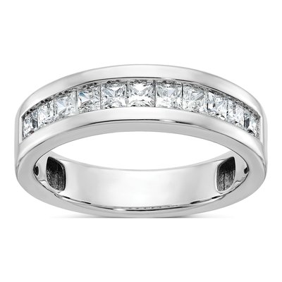 Men's 14K White Gold Diamond Ring Mounting