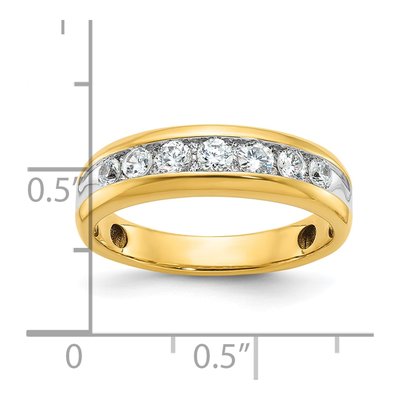 Men's 14K Yellow Gold 7-Stone Ring Mounting – view 3