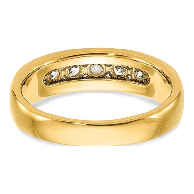 Men's 14K Yellow Gold 7-Stone Ring Mounting – view 7
