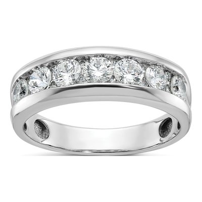 Men's 14K White Gold Diamond Ring Mounting